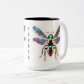 Tasse 2 Couleurs Abeille Moderne (Devant droit)