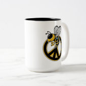 TASSE 2 COULEURS ABEILLE PAIX  (Devant droit)