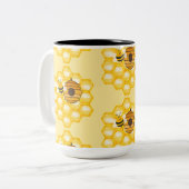 Tasse 2 Couleurs Abeilles et ruches (Devant gauche)