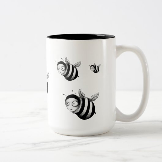 Tasse 2 Couleurs Abeilles folles (Droit)