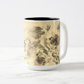 Tasse 2 Couleurs Abide in Me Bible Verse (Devant droit)