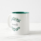 Tasse 2 Couleurs Abondant Foliage Personnalisé (Devant gauche)