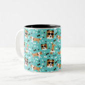 Tasse 2 Couleurs Abris Shetland Sheepdogs Mini Collie Chien Deux à (Devant gauche)