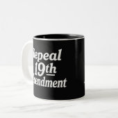 Tasse 2 Couleurs Abroger le 19e amendement (Devant gauche)