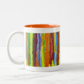 Tasse 2 Couleurs Abstract art rainbow stripes paint drip (Gauche)