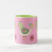 Tasse 2 Couleurs Abstract Chicken & Egg Coffee Cup – Pink (Centre)