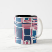 TASSE 2 COULEURS ABSTRACT GEOMETRIC PATTERNS (Devant droit)