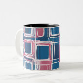 TASSE 2 COULEURS ABSTRACT GEOMETRIC PATTERNS (Devant gauche)