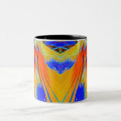 Tasse 2 Couleurs Abstrait bleu et orange (Centre)