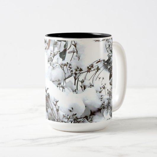 Tasse 2 Couleurs Abstrait de neige (Devant droit)