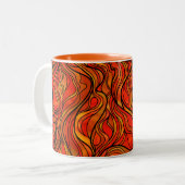 Tasse 2 Couleurs Abstrait de verre orange (Devant gauche)
