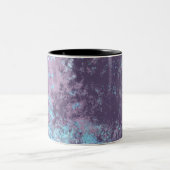 Tasse 2 Couleurs Abstrait Marbre Bleu, Rose et Violet (Centre)