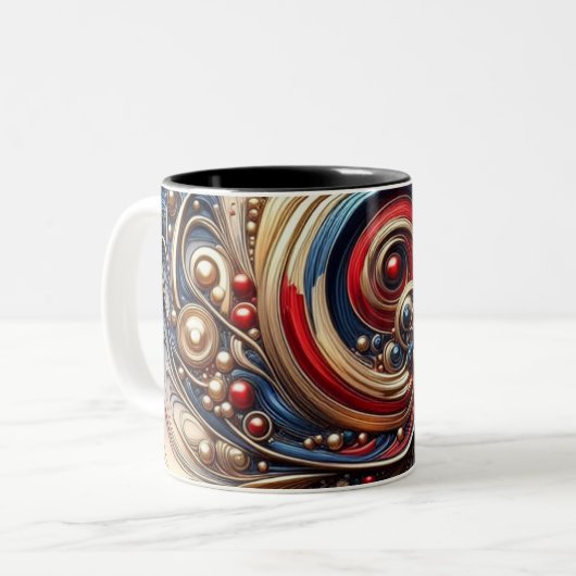 Tasse 2 Couleurs Abstrait moderne (Devant gauche)