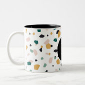 Tasse 2 Couleurs abstrait motif tacheté à tache tachetée minimum mi (Gauche)