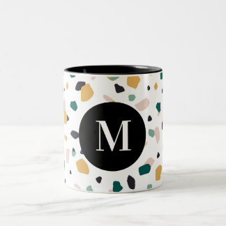 Tasse 2 Couleurs abstrait motif tacheté à tache tachetée minimum mi