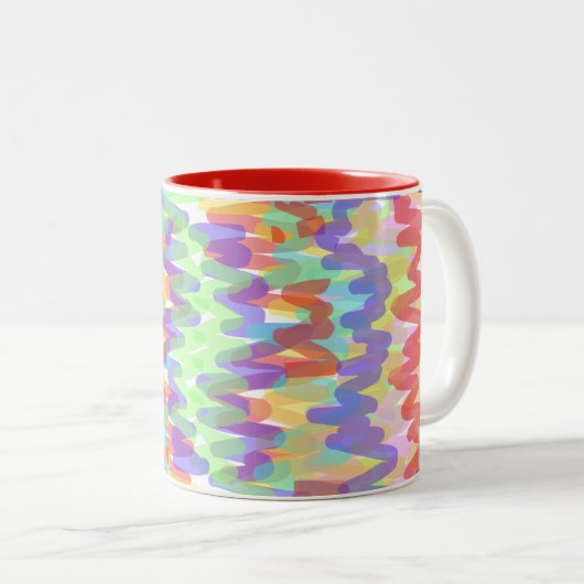 Tasse 2 Couleurs abstrait-Mug (Devant droit)