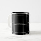 Tasse 2 Couleurs Abstrait noir et blanc (Devant gauche)