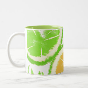 Tasse 2 Couleurs Abstrait Pop Tie Dye Citron Vert