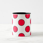 Tasse 2 Couleurs Abstrait simple style rouge blanc pois circl (Centre)