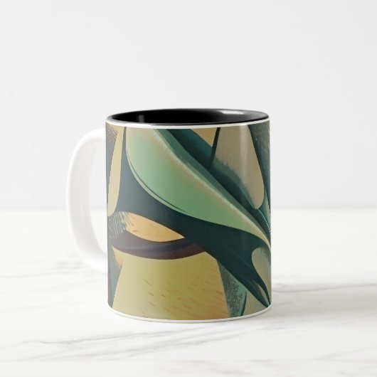 Tasse 2 Couleurs Abstraits traits doux (Devant gauche)