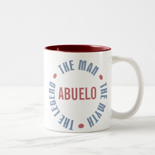 Tasse 2 Couleurs Abuelo Man Myth Légende personnalisable (Droit)