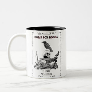 Tasse 2 Couleurs Académie Sombre Crâne de Corbeau Vintage Esthétiqu