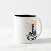 Tasse 2 Couleurs Acadia National Park Lighthouse Sunrise (Devant droit)