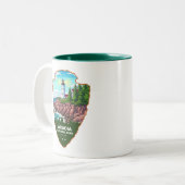 Tasse 2 Couleurs Acadia National Park Maine Arrowhead (Devant gauche)
