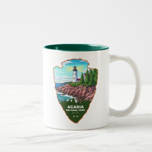 Tasse 2 Couleurs Acadia National Park Maine Arrowhead (Droit)