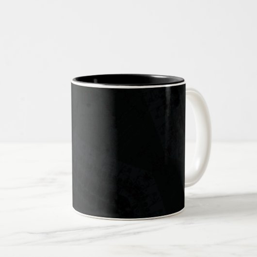Tasse 2 Couleurs Acceptation | Texture de saumon noir (Devant droit)