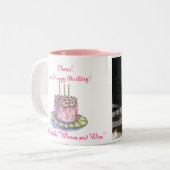 Tasse 2 Couleurs acclamations pour l'anniversaire de Barbara (Devant gauche)