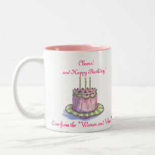 Tasse 2 Couleurs acclamations pour l'anniversaire de Barbara