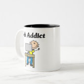 Tasse 2 Couleurs Accro du Web (Devant gauche)