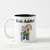 Tasse 2 Couleurs Accro du Web (Gauche)
