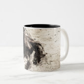 Tasse 2 Couleurs Accrocher - Bronco Busting Champ (Devant droit)