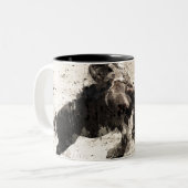 Tasse 2 Couleurs Accrocher - Bronco Busting Champ (Devant gauche)