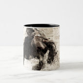 Tasse 2 Couleurs Accrocher - Bronco Busting Champ (Centre)