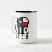 Tasse 2 Couleurs ACCUEIL Allen Texas 15oz (Devant gauche)