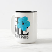 Tasse 2 Couleurs ACCUEIL Altamonte Springs Hibiscus bleu 15oz (Devant gauche)