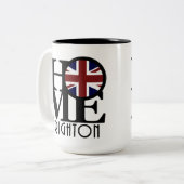 Tasse 2 Couleurs ACCUEIL Brighton Angleterre 15oz (Devant gauche)