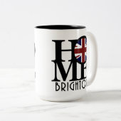 Tasse 2 Couleurs ACCUEIL Brighton Angleterre 15oz (Devant droit)