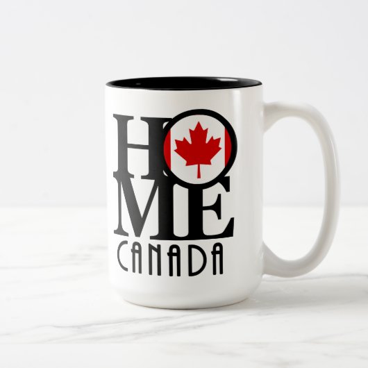 Tasse 2 Couleurs ACCUEIL Canada 15oz (Droit)