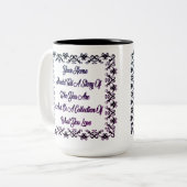 Tasse 2 Couleurs Accueil Citation Musique blanche (Devant gauche)