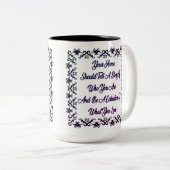 Tasse 2 Couleurs Accueil Citation Musique blanche (Devant droit)