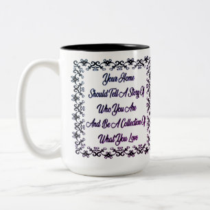 Tasse 2 Couleurs Accueil Citation Musique blanche