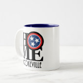 Tasse 2 Couleurs ACCUEIL Cookeville Tennessee 11oz (Devant gauche)
