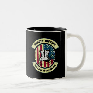 Tasse 2 Couleurs Accueil des Libres, à cause des Braves Patriotiq