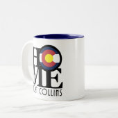Tasse 2 Couleurs ACCUEIL Fort Collins 11oz (Devant gauche)