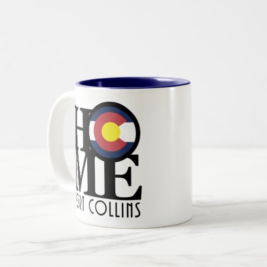 Tasse 2 Couleurs ACCUEIL Fort Collins 11oz (Devant gauche)
