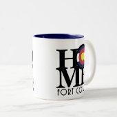 Tasse 2 Couleurs ACCUEIL Fort Collins 11oz (Devant droit)